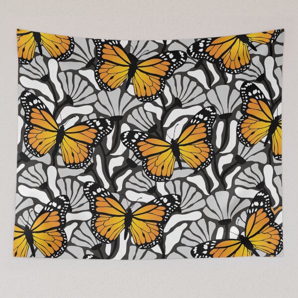 Item preview, Yellow monarch butterfly pattern design  designed and sold by RecStore.