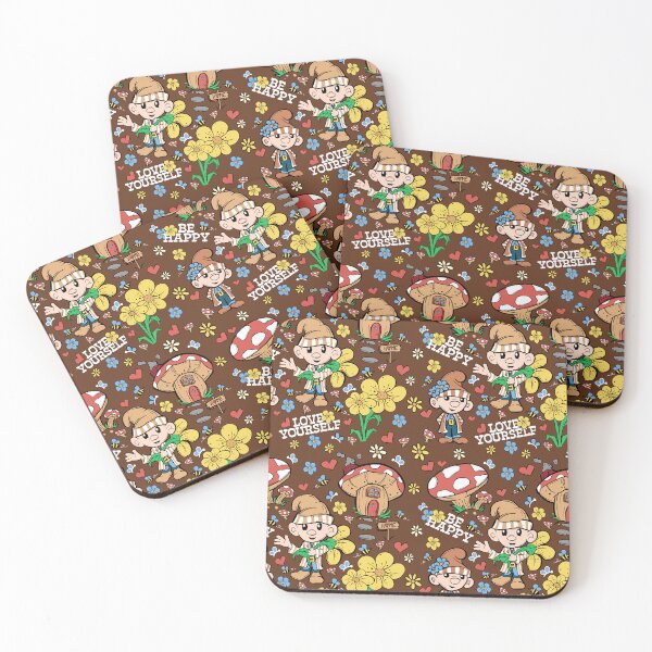 Item preview, Cute Gnome Seamless Pattern Brown BG designed and sold by Jessica Erin.
