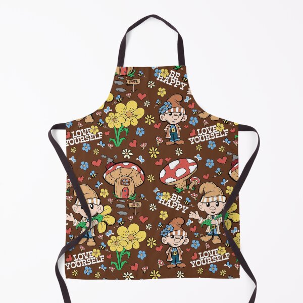 Item preview, Cute Gnome Seamless Pattern Brown BG designed and sold by Jessica Erin.