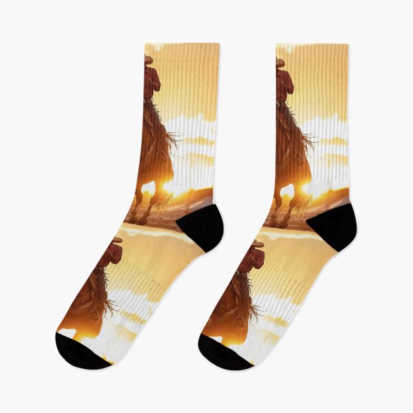 Item preview, Rodeo rider cowboy mid air sunset backdrop Active Outdoors Inspired Art designed and sold by CDC40.