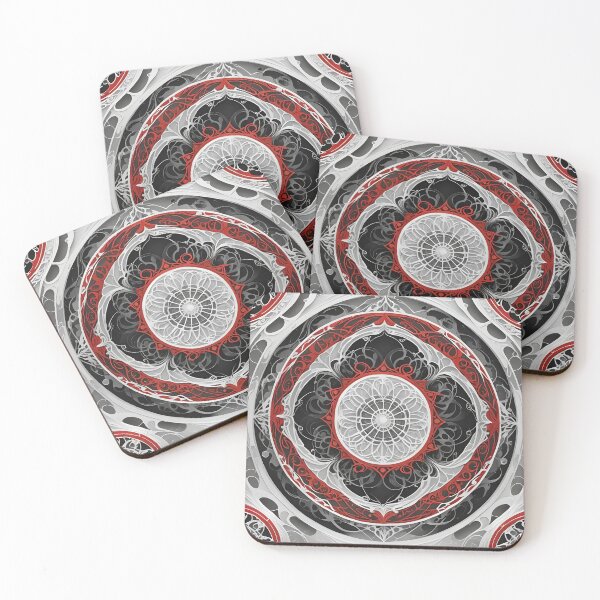 Item preview, Gothic Red and Black Mandala Art designed and sold by MandalasShops.