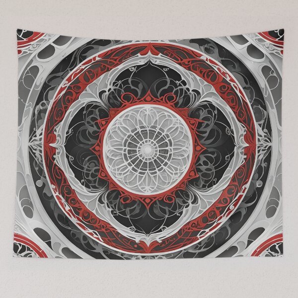 Item preview, Gothic Red and Black Mandala Art designed and sold by MandalasShops.