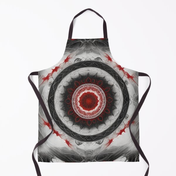 Item preview, Bloody Gothic Mandala: Red and Dark Grey designed and sold by MandalasShops.