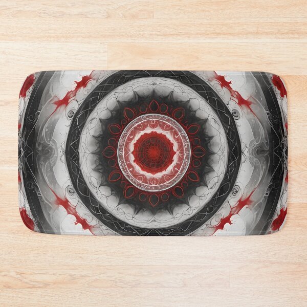 Item preview, Bloody Gothic Mandala: Red and Dark Grey designed and sold by MandalasShops.