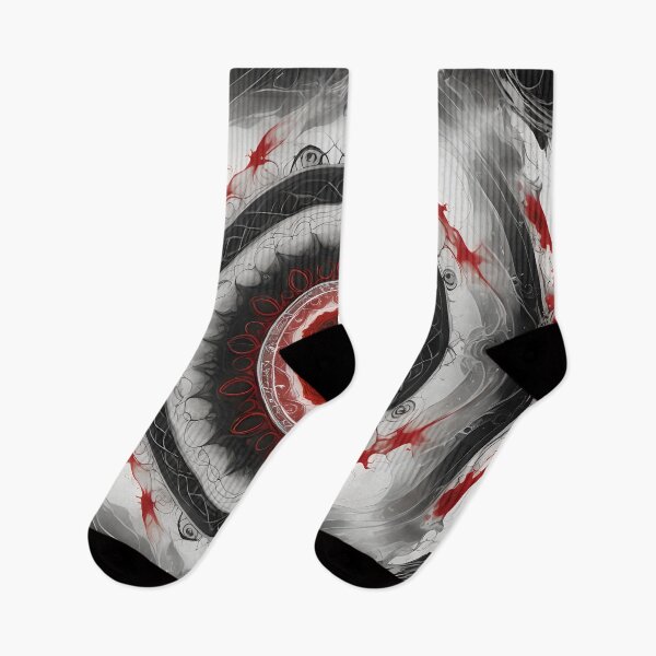 Item preview, Bloody Gothic Mandala: Red and Dark Grey designed and sold by MandalasShops.