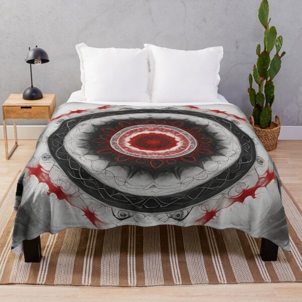 Item preview, Bloody Gothic Mandala: Red and Dark Grey designed and sold by MandalasShops.