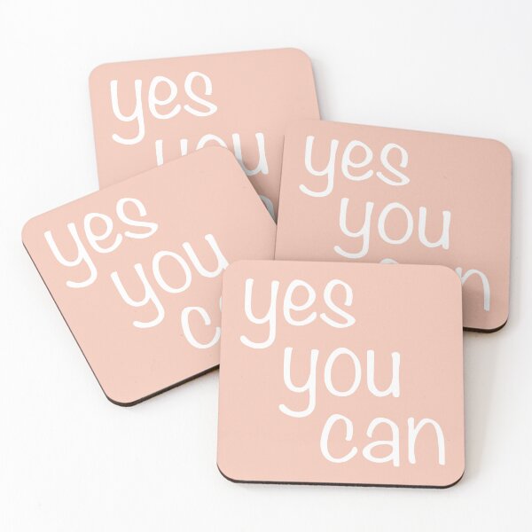 Item preview, Yes You Can white-pink designed and sold by JRP Design.