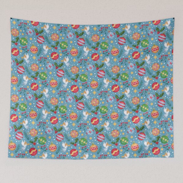 Item preview, Christmas pattern with tree balls and angels 1 designed and sold by Anna-StekArt.