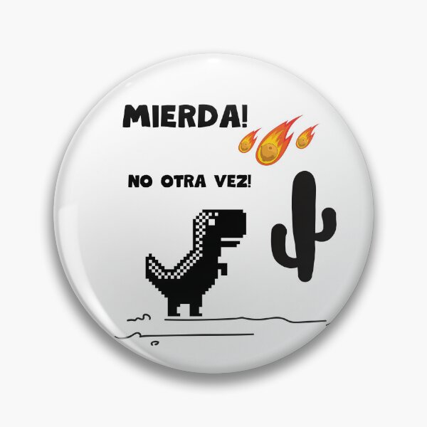 Item preview, Pixelated Dino Mierda no otra vez Spanish lovers designed and sold by ZMaria.