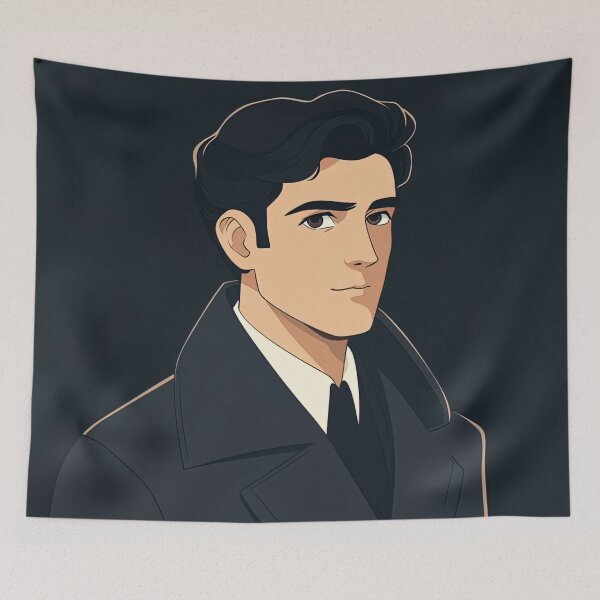 Item preview, Italian man, portrait | Anime style designed and sold by ComicsFactory.