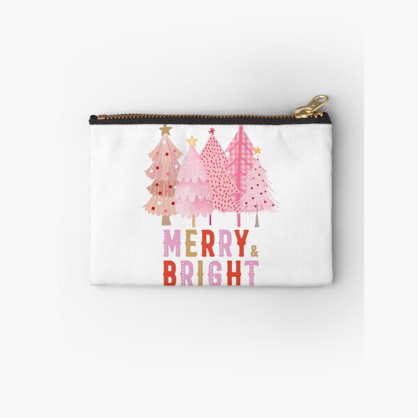 Item preview, Pink Retro Christmas Trees "Merry & Bright" Holiday Design designed and sold by TOA Timeless Original Apparel.