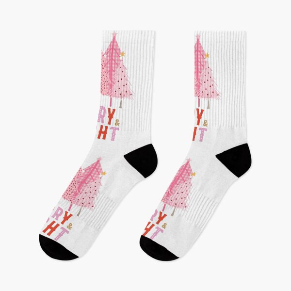 Item preview, Pink Retro Christmas Trees "Merry & Bright" Holiday Design designed and sold by TOA Timeless Original Apparel.