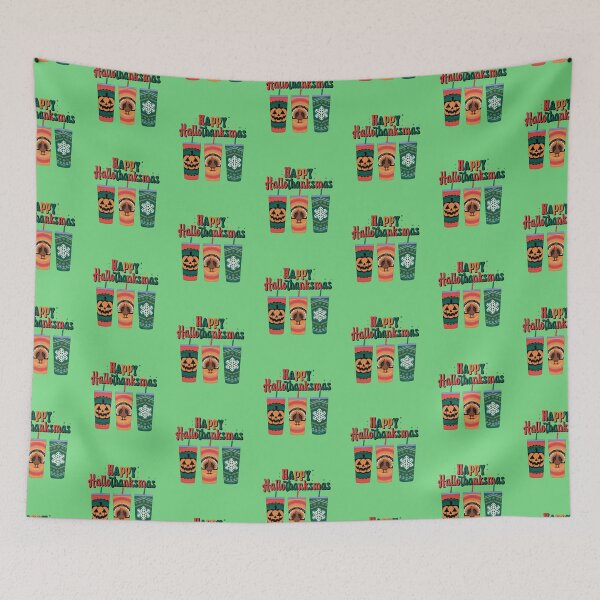 Item preview, Happy Hallothanksmas Green Tumbler Design designed and sold by Peter Stawicki.