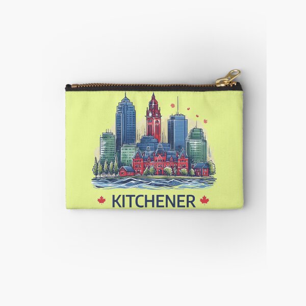 Item preview, Minimalist Kitchener Canada Skyline in Watercolor,  designed and sold by PaintMeWorld.