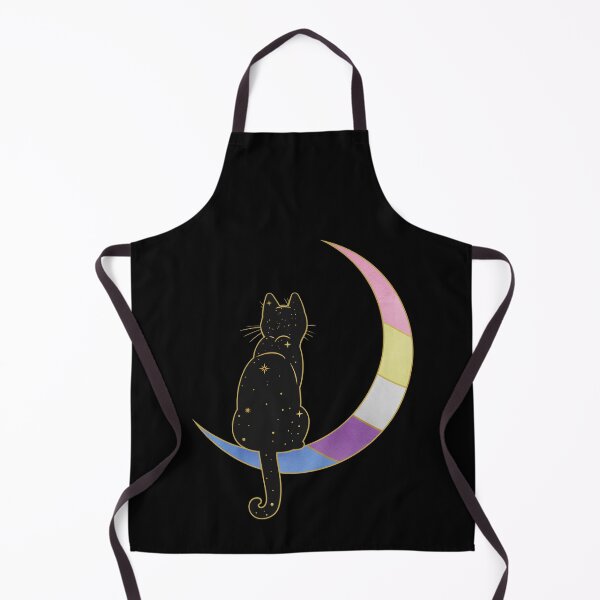 Item preview, Bigender Cat Moon Space LGBT Pride Flag designed and sold by Clara Hollins.