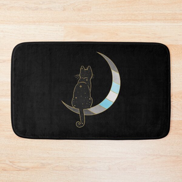 Item preview, Demiboy Cat Moon Space LGBT Pride Flag designed and sold by Clara Hollins.