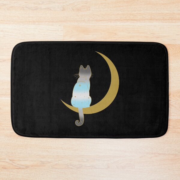 Item preview, Demiboy Cat Moon Space LGBT Pride Flag designed and sold by Clara Hollins.