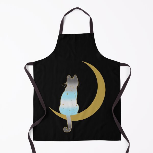 Item preview, Demiboy Cat Moon Space LGBT Pride Flag designed and sold by Clara Hollins.