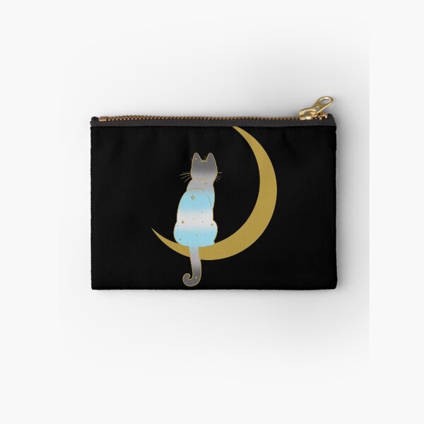 Item preview, Demiboy Cat Moon Space LGBT Pride Flag designed and sold by Clara Hollins.