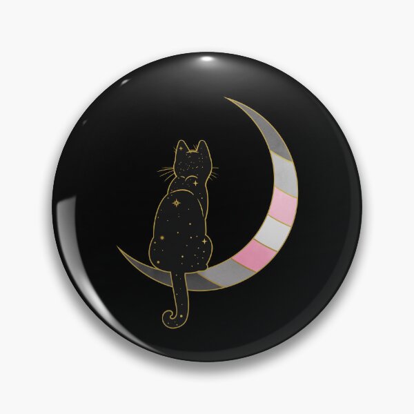 Item preview, Demigirl Cat Moon Space LGBT Pride Flag designed and sold by Clara Hollins.
