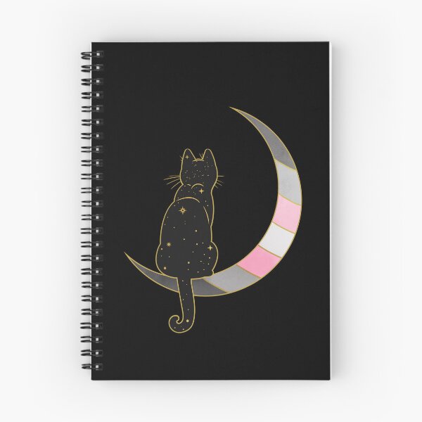 Item preview, Demigirl Cat Moon Space LGBT Pride Flag designed and sold by Clara Hollins.