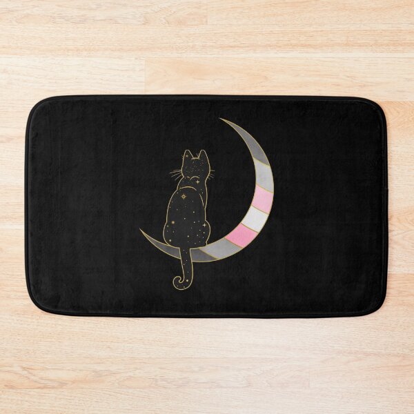 Item preview, Demigirl Cat Moon Space LGBT Pride Flag designed and sold by Clara Hollins.