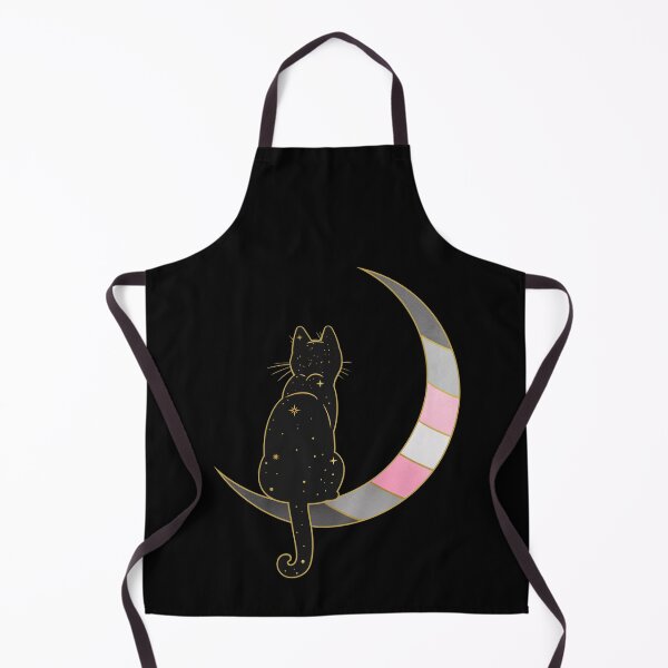 Item preview, Demigirl Cat Moon Space LGBT Pride Flag designed and sold by Clara Hollins.