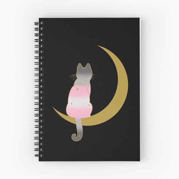 Item preview, Demigirl Cat Moon Space LGBT Pride Flag designed and sold by Clara Hollins.