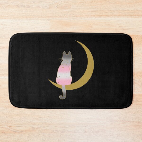 Item preview, Demigirl Cat Moon Space LGBT Pride Flag designed and sold by Clara Hollins.