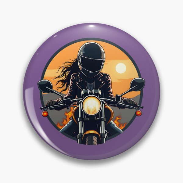Artikelvorschau, Girlbiker mit langen schwarzen Haaren genießt die Fahrt auf ihrem Motorrad entworfen und verkauft von VelvetClawStudio.