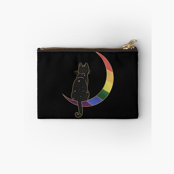 Item preview, Rainbow Cat Moon Space LGBT Gay Pride Flag designed and sold by Clara Hollins.