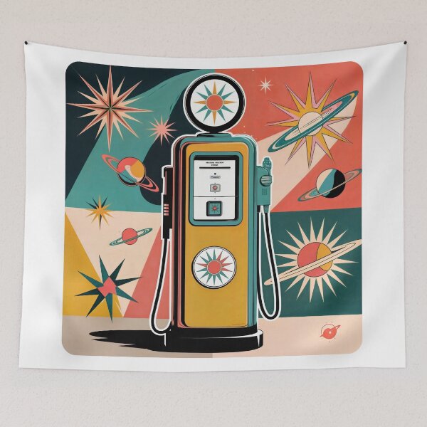 Item preview, Sticker T-Shirt Design Trending: Vintage Gas Pump designed and sold by ForeverPrintsOK.