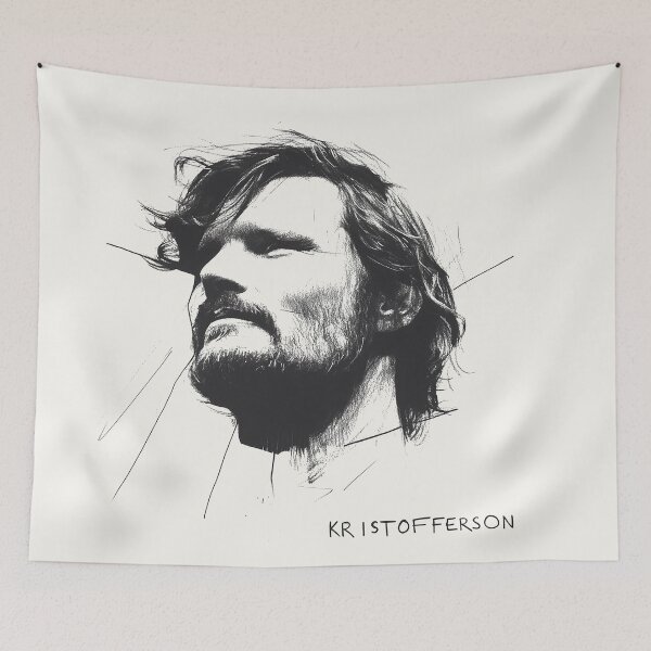 Item preview, Bold Black and White Portrait of Kristofferson designed and sold by Retro Travel Design.