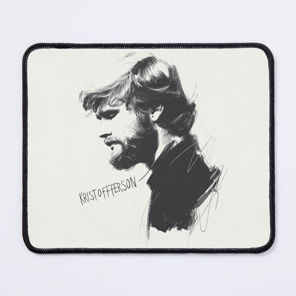 Item preview, Side Profile Sketch of Kristofferson in Black and White designed and sold by Retro Travel Design.