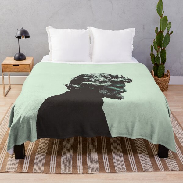 Item preview, Moody Silhouette of Kristofferson in Teal and Black designed and sold by Retro Travel Design.