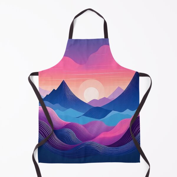 Item preview, Vibrant, swirling mountains under the first light of dawn, in rich purples and blues. designed and sold by HEMRO.