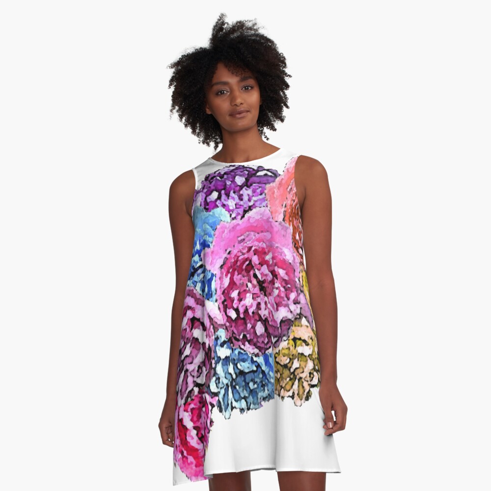 Roses A-Line Dress