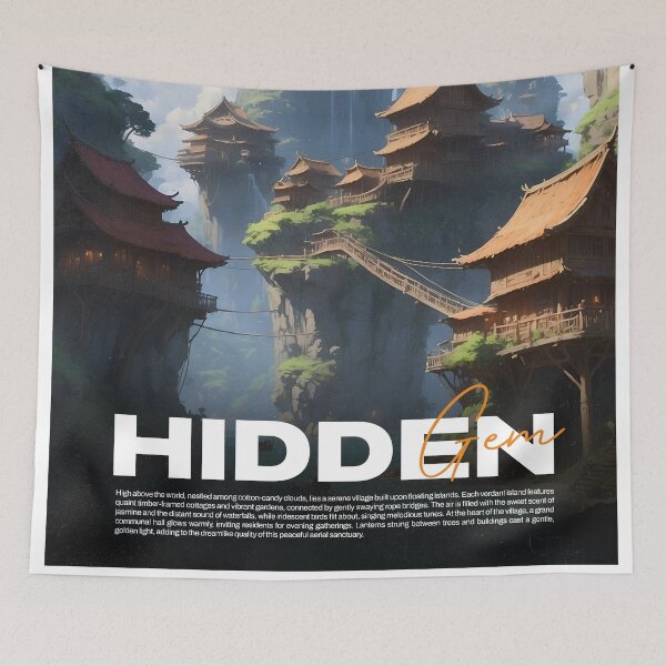 Item preview, Hidden Gem - Serene Village designed and sold by Honlov.