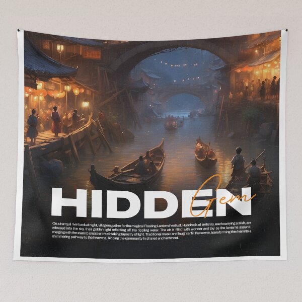 Item preview, Hidden Gem - Magical Floating Lantern Festival designed and sold by Honlov.