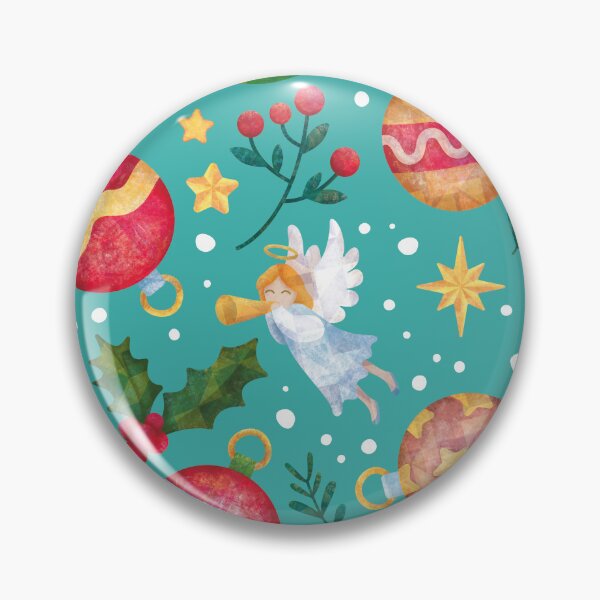 Item preview, Christmas pattern with tree balls and angels 2 designed and sold by Anna-StekArt.