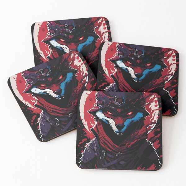 Item preview, Kitsune Samurai Fox Ninja in Japanese anime style designed and sold by ZerNatR.