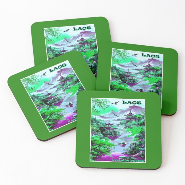 Item preview, Laos Vintage L' Indochine Francaise Travel and Tourism Advertising Print designed and sold by posterbobs.