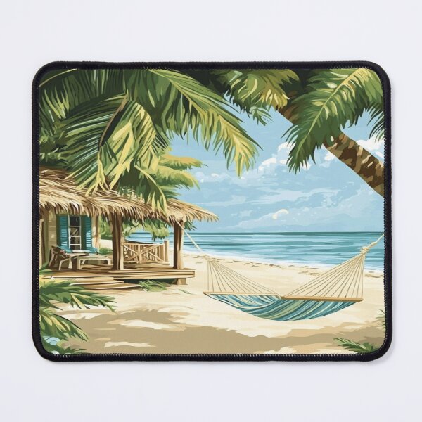 Item preview, Cosy Holidays Art Inspired by Idyllic holiday scenes Cosy Beach Hut designed and sold by CDC40.