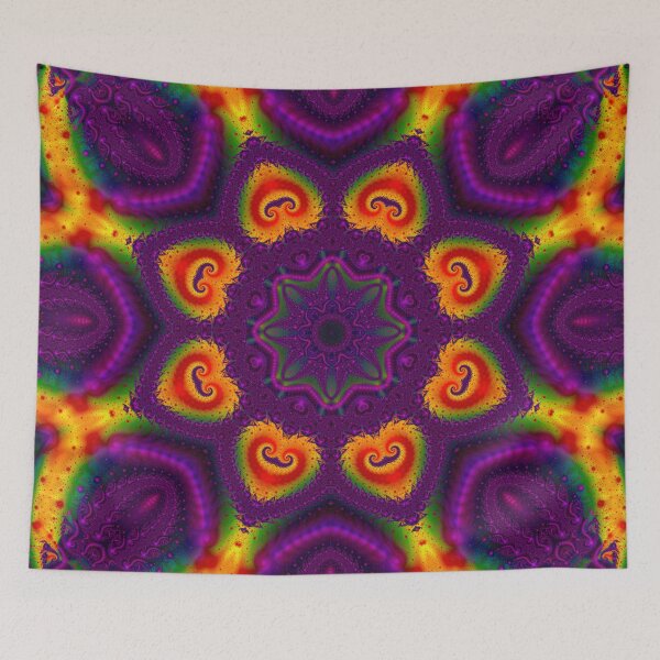 Item preview, Fractal Mandala Tendril Rainbow 10.5.2024 B designed and sold by Mandala Magic by OM.