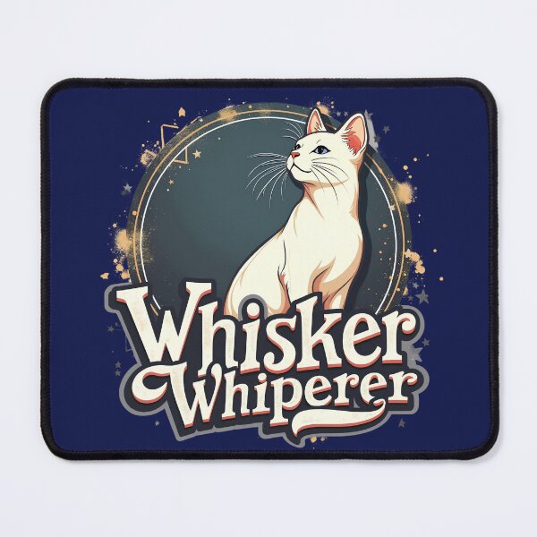 Item preview, Psst... this cute white cat is a whisker whisperer designed and sold by VelvetClawStudio.