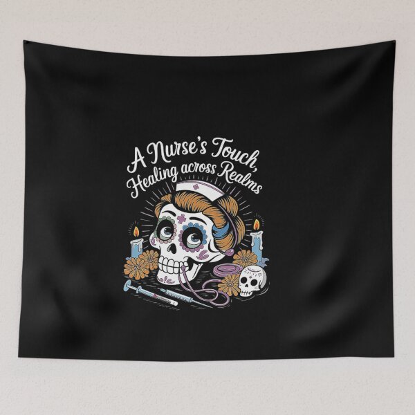 Item preview, Day of the Dead Nurse Design: Healing Beyond Realms & Dimensions designed and sold by love3617.