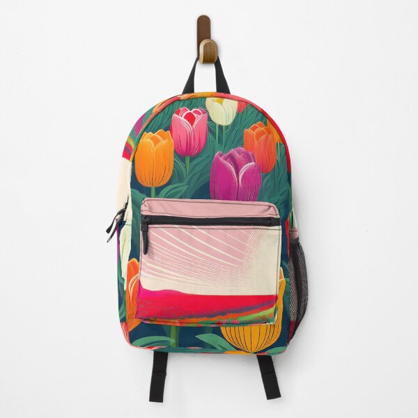 Item preview, Rows of vibrant tulips stretching into the distance, with thick, textured brush strokes. designed and sold by HEMRO.