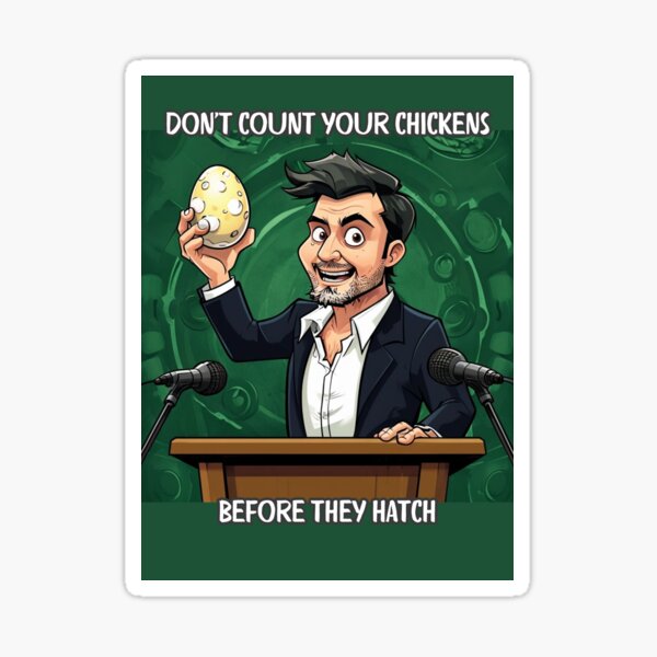 Item preview, "Don't count your chickens before they hatch." designed and sold by Shikrolao.