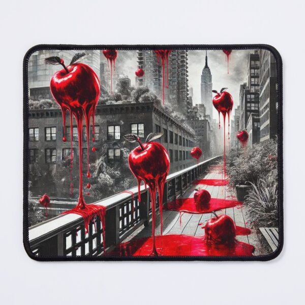 Item preview, The High Line Covered in Crimson Apples | NYC Big Apple Art designed and sold by The Gothem Apple Collection.