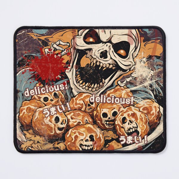 Item preview, Takoyaki is delicious! Spooky season skeleton version 3 designed and sold by siamnekochan.